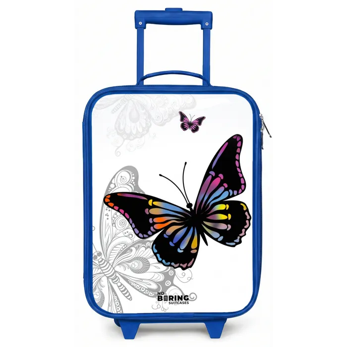 Petal papillon Kinderkoffer - Blauw klein -zz3dotto