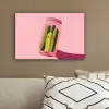 Augurken - Pot - Schaduw - Roze canvas 2cm klein -sfeer3