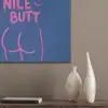Brutaal - Grappig - Blauw PET vilt klein -sfeer6_closeup