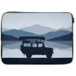 Auto - Meer - Bergen - Blauw laptophoes neopreen klein -zkaufland3dotto