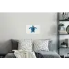 Schildpad - Blauw - Schild Muursticker klein -slaapkamer