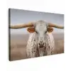 Longhorn - Grasveld - Dier Tuinposter op houten frame 2 cm dik klein -3d