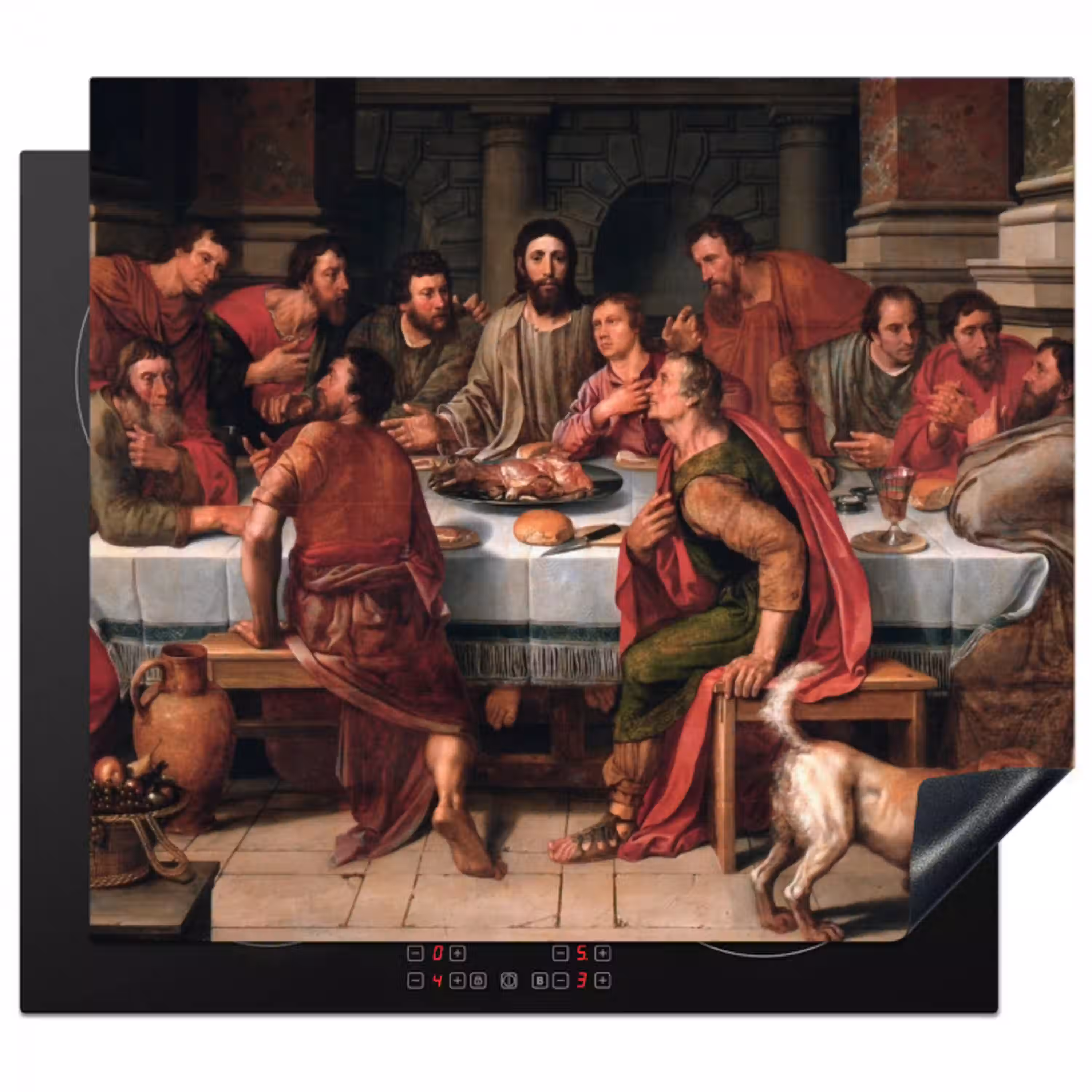 Het laatste avondmaal - Schilderij van Willem Key Inductie beschermer vinyl 3mm klein -3d