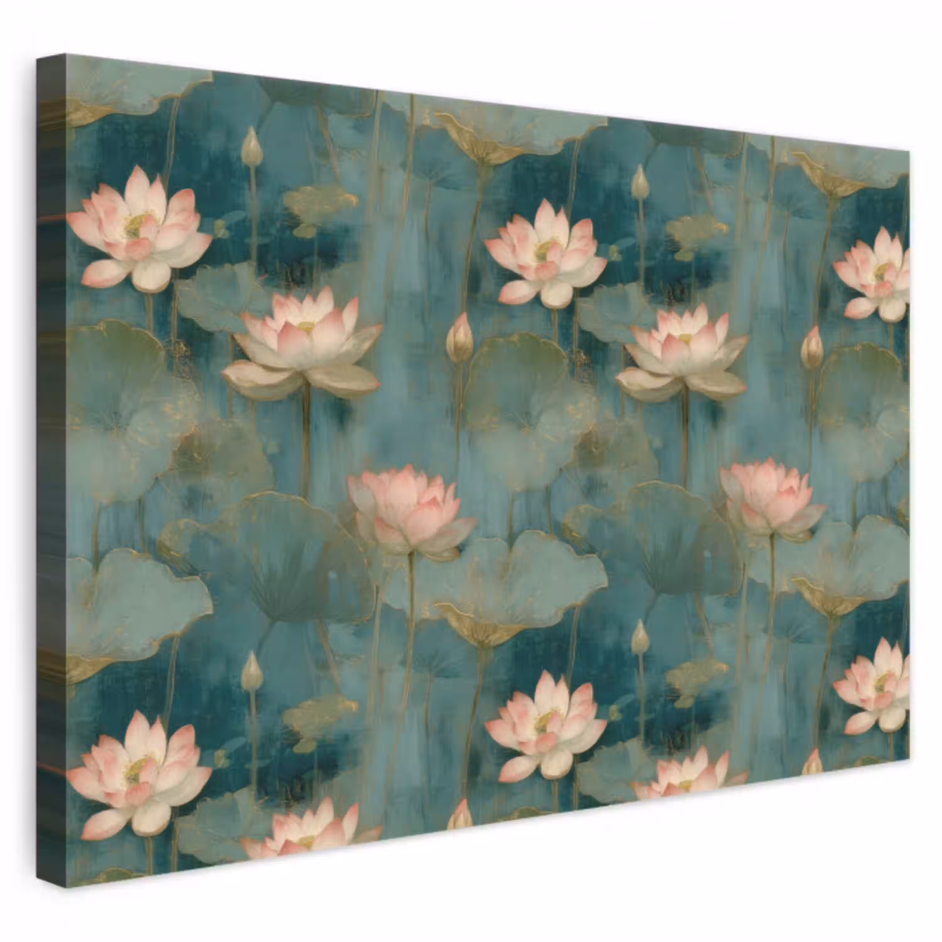 Botanisch - Bloemen - Roze canvas 2cm klein 34 -3d