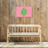 Illustratie - Blad - Minimalistisch - Groen Tuinposter op houten frame 2 cm dik klein -sfeer4