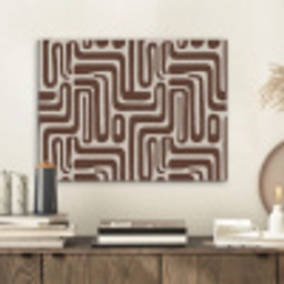 Abstract - Patroon - Bruin PET vilt klein 837 -sfeer1