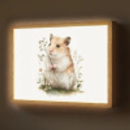 Hamster - Bloemen Light Box met batterij (Wandlamp) middel -z3d_website
