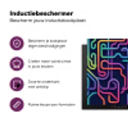 Retro - Abstract - Neon Inductie beschermer vinyl 3mm klein -zzzzzzz-cc-usp