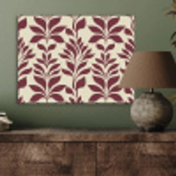 Abstract - Bladeren - Burgundy PET vilt klein 837 -sfeer2