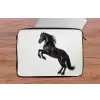 Zwart - Paard - Portret laptophoes neopreen klein -tafel