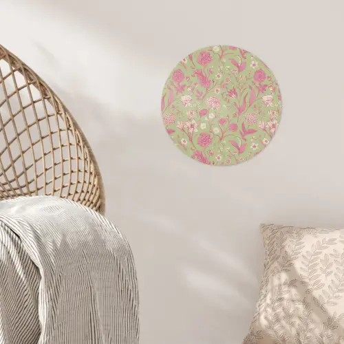Classic - Pink - Mint Wandcirkel behangsticker klein 186 -sfeer4