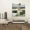 Penseelstreken - Groen - Abstract - Japandi aluminium wit klein -sfeer1