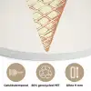 Schepijs - Hoorntje - Illustratie - Minimalistisch Akoestische PET Vilt - Rond klein -closeup_NL