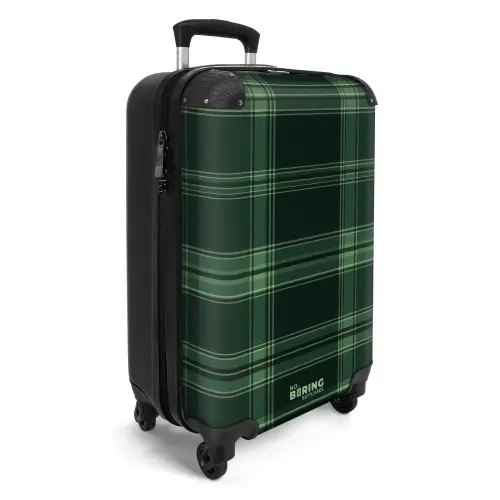 Klassiek geruit patroon in groene tinten NBS - Handbagage koffer - Unisex middel -productfoto_3d