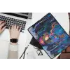 Rendier - Krans - Sprookjesachtig - Blauw laptophoes neopreen klein -bureau