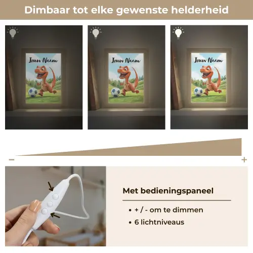 Voetbal - Dino - Sport Light Box met kabel (Kinderlampje) klein -USP_dimbaarNL