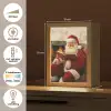 Kerst - Kerstman - Winter - Open Haard Light Box met kabel (Tafellamp) klein -USP_NL