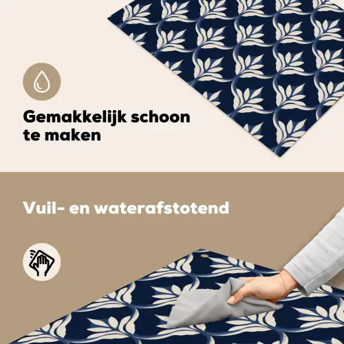 Modern - Ontwerp - Blauw Inductie beschemer met haakjes klein 777 -ky-schoon-nl