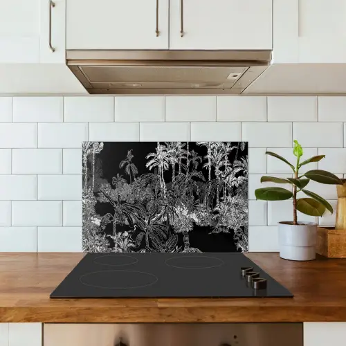Palm - Jungle - Tropical keuken achterwand spatscherm klein -sfeer2