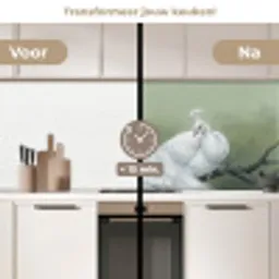 Pauwen - Wit - Natuur - Groen keuken achterwand 2 middel -voor-na2_NL