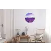 Lavendel - Natuur - Paars - Bomen Wandcirkel aluminium klein -woonkamer