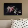 Bloemen - Vintage - Pastel - Zwart - Boeket canvas 2cm klein -sfeer3