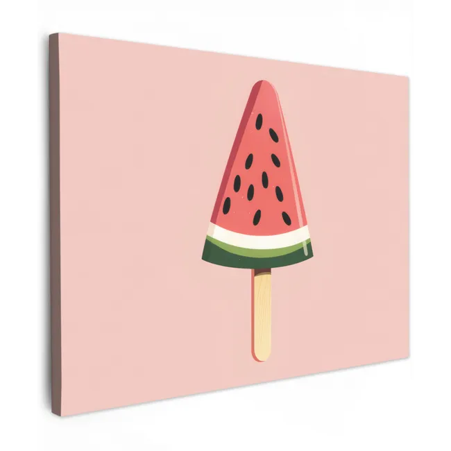 Canvas Print - Watermelon - Ice cream - Pips - Red