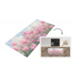 Tulpen - Veld - Lente - Roze Keukenloper - keukenmat middel -3d