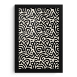Modern - Abstract - Zwart fotolijst zwart zonder passe partout klein 224 -3d