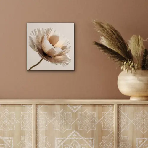 Bloem - Beige - Crème aluminium wit klein -sfeer4