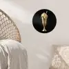 Milkshake - Goud - Drinken - Zwart Wandcirkel behangsticker klein -sfeer4