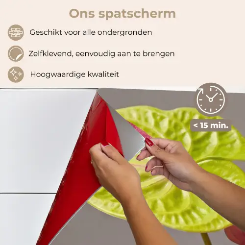 Planten - Anthurium - Groen - Roze keuken achterwand spatscherm klein -spatscherm_NL