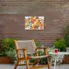 Schijfjes - Fruit - Oranje - Mozaïek Tuinposter op houten frame 2 cm dik klein -sfeer3