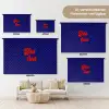 Yes fun - Rood - Blauw - Stippen Wandkleed katoen klein -tsfeer8_DE