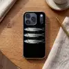 Haring - Vissen - Zwart Telefoonhoesje iPhone 17 Pro klein -sfeer1