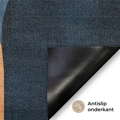 Abstract - Vormen - Donkerblauw Deurmat klein -antislip_NL