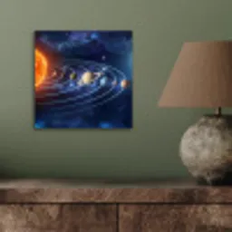 Ruimte - Zonnestelsel - Blauw aluminium wit klein -sfeer2