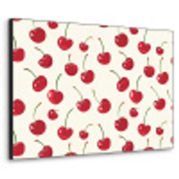 Kersen - Minimalistisch - Rood Textielframe zwart klein 947 -3d