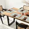 Schotse Hooglander - Bruin - Hoorns - Kokskleding Placemat vinyl groot -zzsfeer4_Kitchenyeah-website