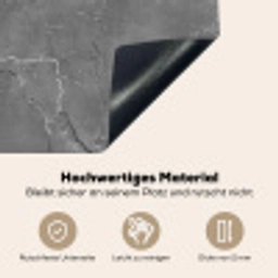 Beton - Grijs - Abstract - Betonlook Inductie beschemer met haakjes middel -ky-onderkant-de