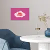 Girl power - Wolk - Roze poster papier klein -sfeer3