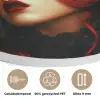 Vrouw - Rood - Groen - Druiven Akoestische PET Vilt - Rond klein -closeup_NL