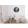 Auto - Skyline - Zon - Blauw Wandcirkel aluminium klein -woonkamer