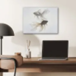 Goudvissen - Modern - Wit PET vilt klein -sfeer5