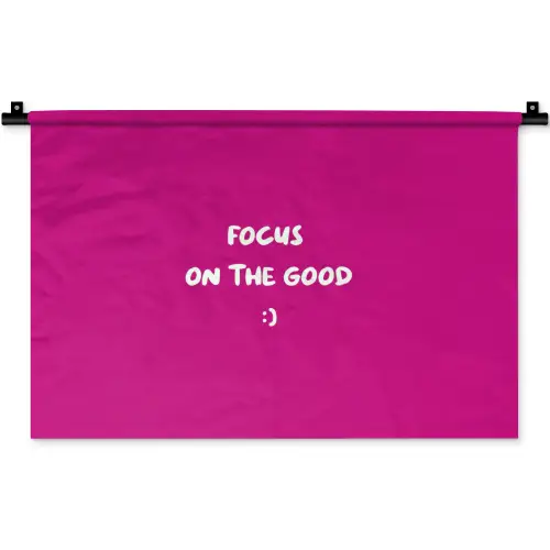 Focus - Smiley - Roze Wandkleed katoen klein -zz3d