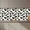 Hartjes - Patroon - Zwart keuken achterwand 2 middel 871 zz_3dshopping