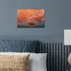 Zee - Boot - Wolken - Oranje poster papier klein -sfeer2