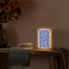 Abstract - Bloem - Blauw Light Box met kabel (Tafellamp) klein 925 -sfeer4