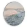 Golf - Zee - Water Akoestische PET Vilt - Rond klein -3d