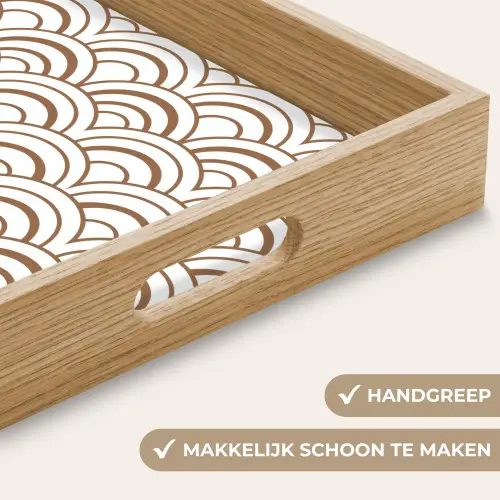 Klassiek - Motief - Terracotta Dienblad Rechthoek middel 911 -USP_HandgreepNL